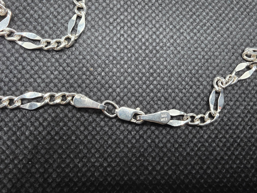 Cadena Figaro 3x1 en Plata de Ley .925