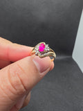 Anillo rubi oro 10K