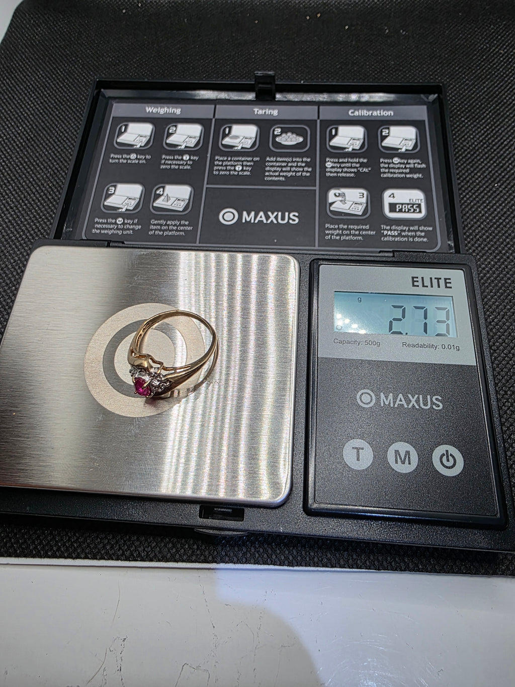 Anillo rubi oro 10K