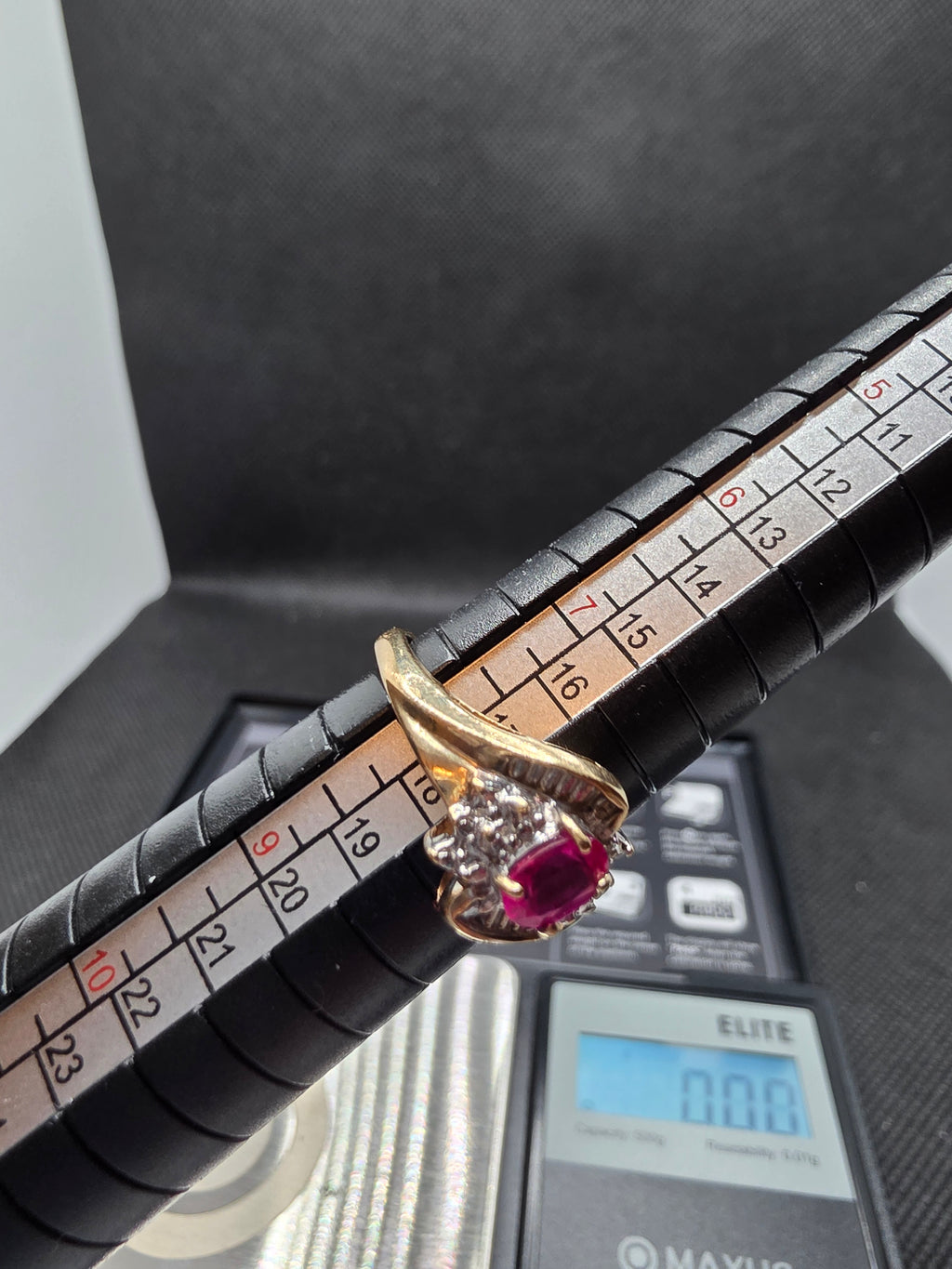 Anillo rubi oro 10K
