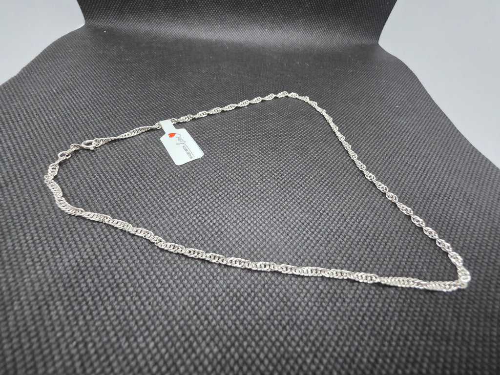 Cadena de Plata de Ley 925 - Estilo Cordón/Singapore