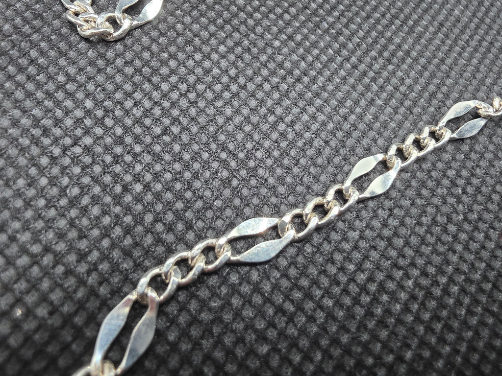 Cadena Figaro 3x1 en Plata de Ley .925