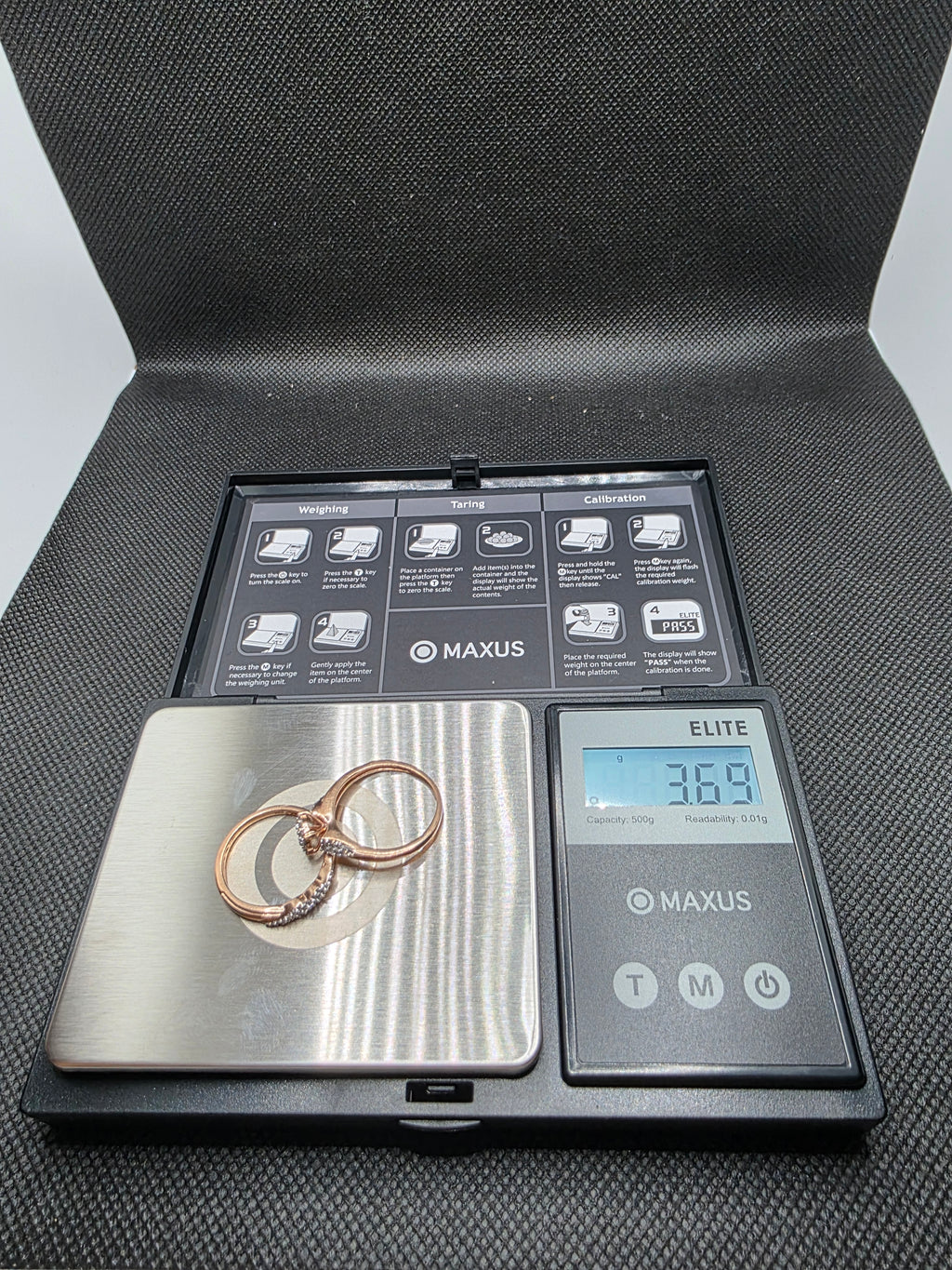 Anillo oro rosa 10K compromiso